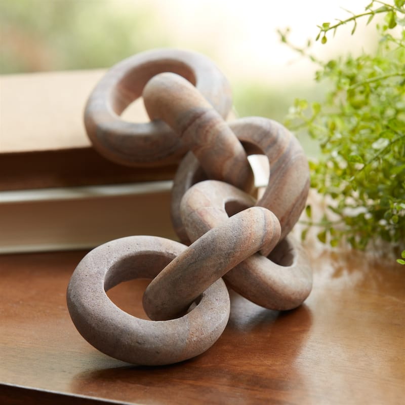 Six Link Chain Sandstone Decoration - 11"