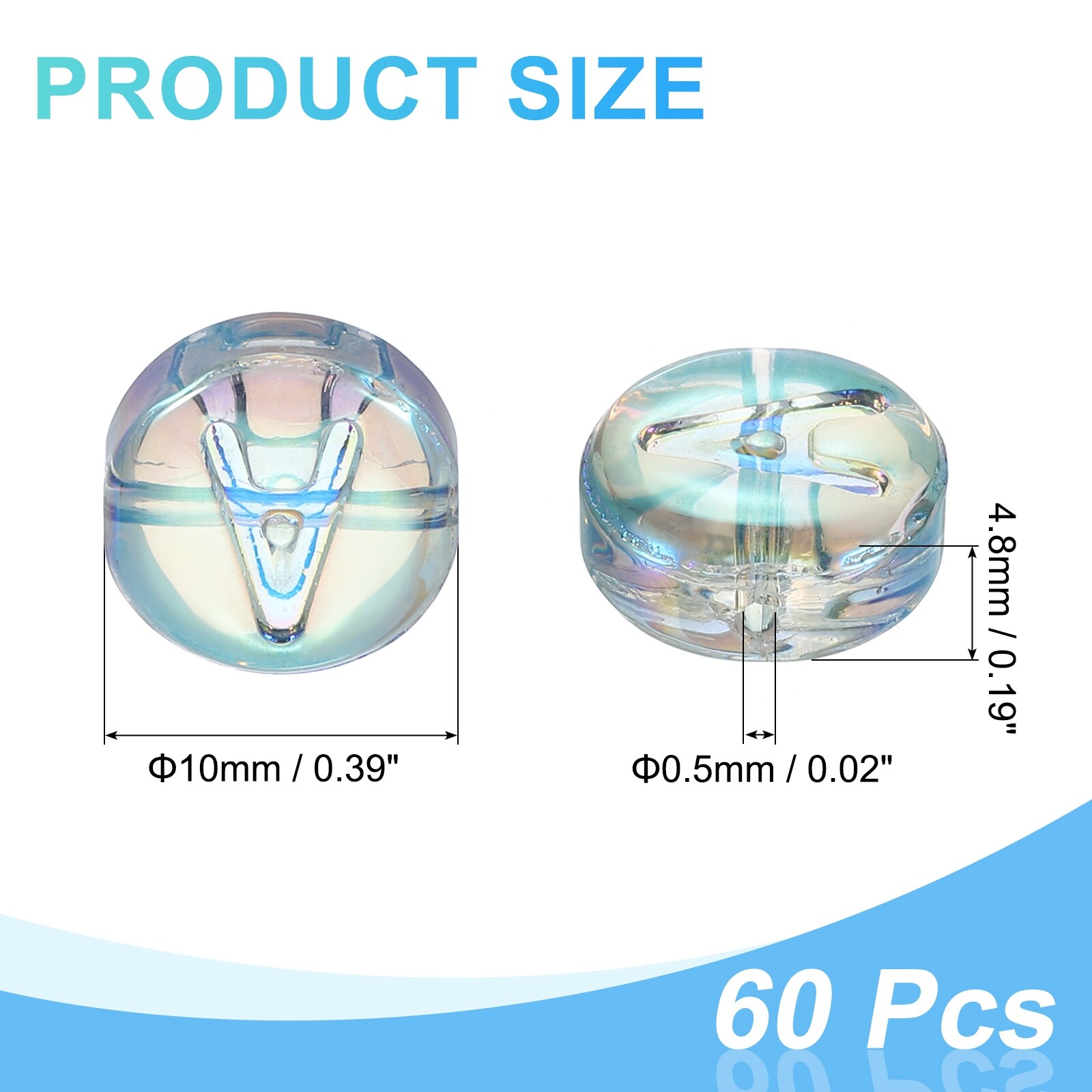 Glass Letter Beads, Flat Round Alphabet Bead for DIY Bracelet Necklace Earring Jewelry Craft