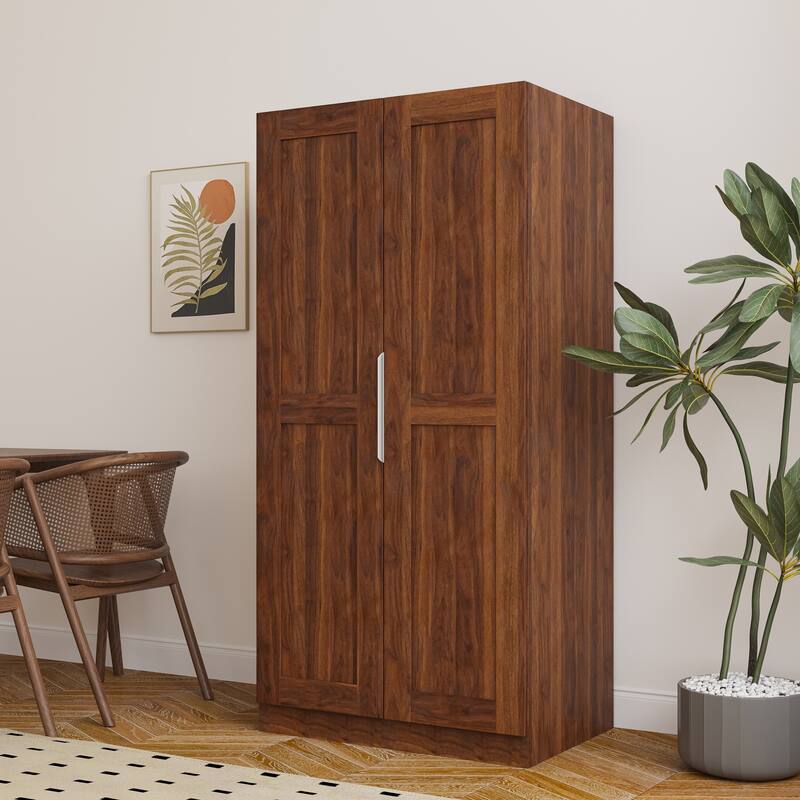 GDF Studio - Lenorr Modern 62.99" Tall Freestanding Kitchen Pantry Cabinet with Multi-Level Shelves and Storage Doors