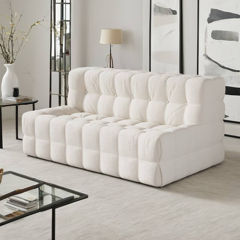 JASIWAY Modern Corduroy Fabric Upholstered Sofa