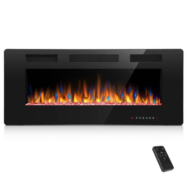Shop 42 Inch Ultra Thin Electric Fireplace Insert For Wall Mounted
