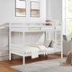 preview thumbnail 11 of 41, Twin Bunk Bed,Wooden,High Guardrail,Ladder,Kids Teens,Dorm Guest White