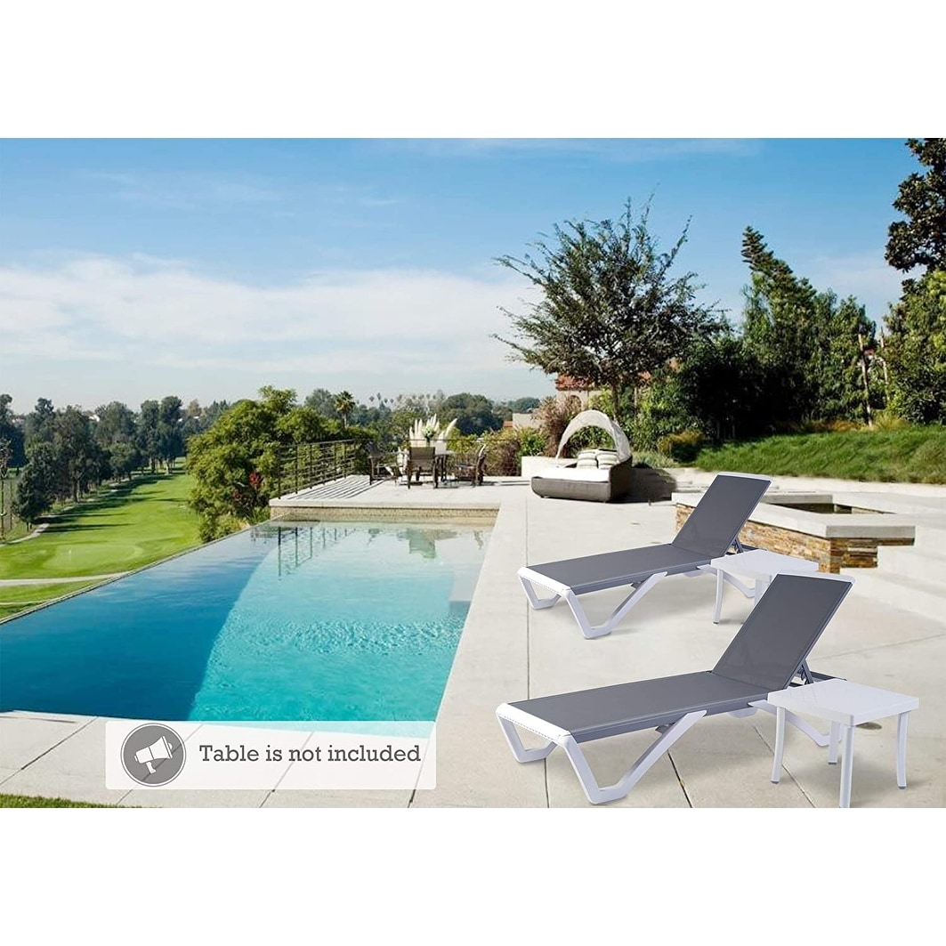 Kozyard Alan Full Flat Aluminum Table with Polypropylene Resin Legs-image