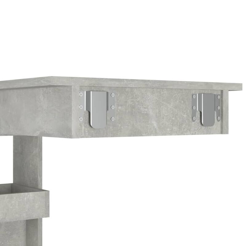 vidaXL Wall Bar Table Kitchen Bar Dining Table Computer Desk Engineered Wood - 40.2" x 17.7" x 40.7"