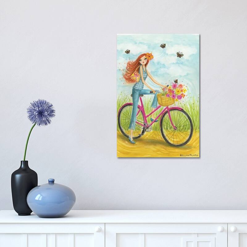 iCanvas "Sprung Bicycle Ride" by Bella Pilar Canvas Print - 18x12x1.5