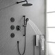 preview thumbnail 3 of 18, Wall Mounted Shower System With Hand Shower Faucet With Body Jets 12 Inch Rainfall Shower Head Kit Tirm With Rough-In Valve