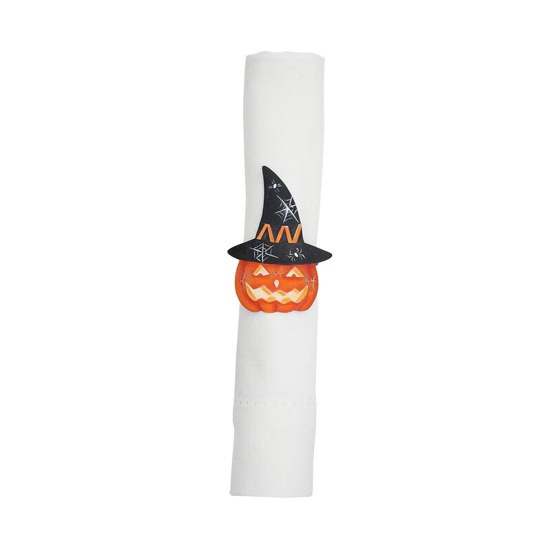 Witchy Pumpkin Napkin Ring Set of 6 - Set of 6