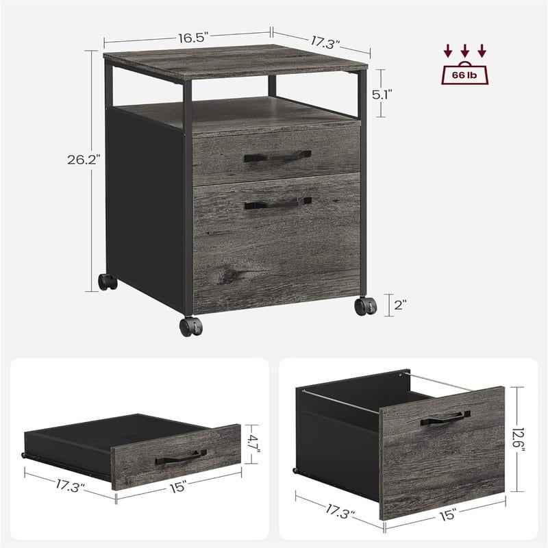 Mobile Filing Cabinet with Wheels