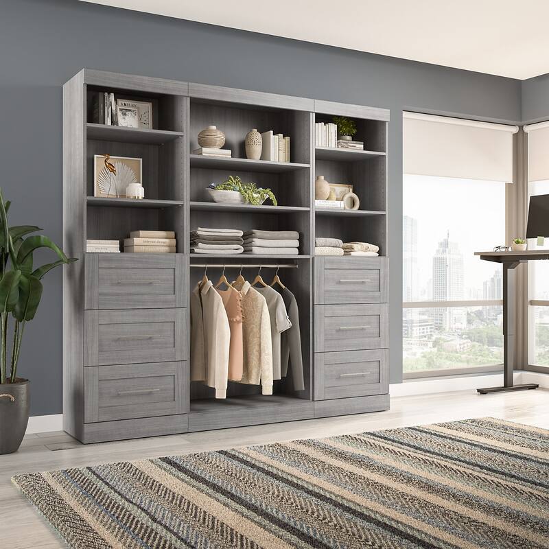 Pur 86W Closet Organization System with Drawers by Bestar - 86"