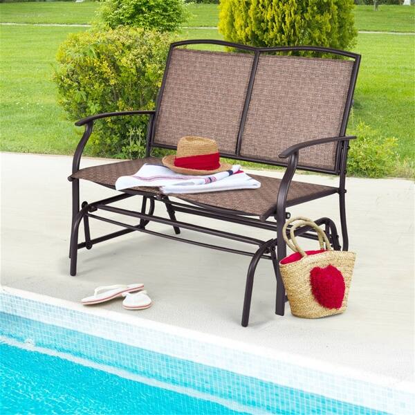 slide 2 of 25, Outdoor Backyard and Lawn Iron Patio Rocking Chair