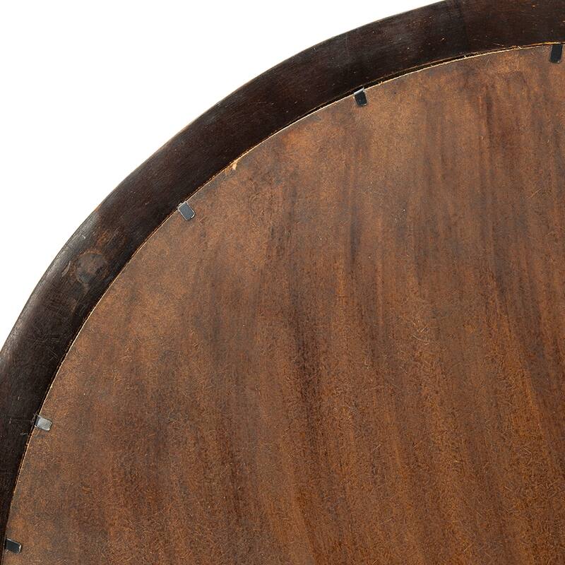 1.5" Transitional Decor Style Mango Wood Wall Mirror Wall Decor