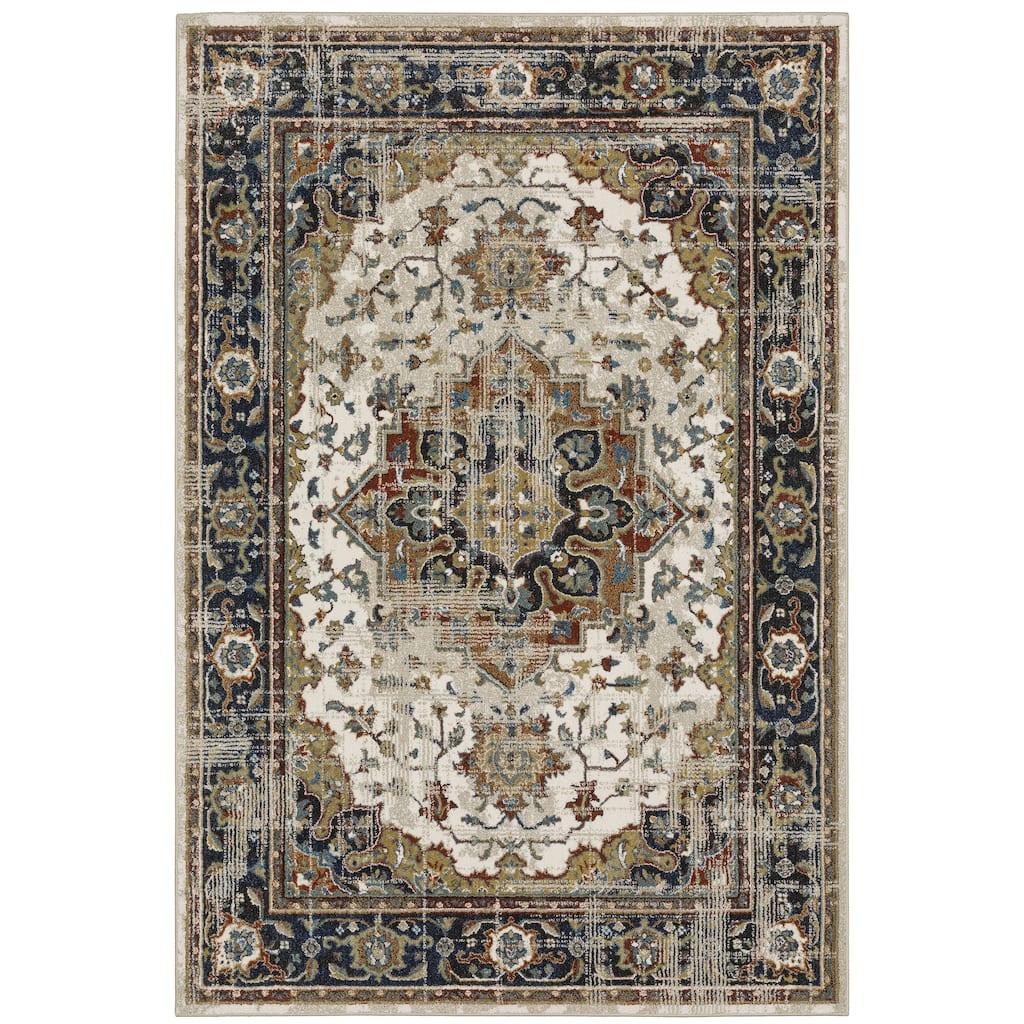 Vista Home Vance Bohemian Medallion Beige/Cream Area Rug