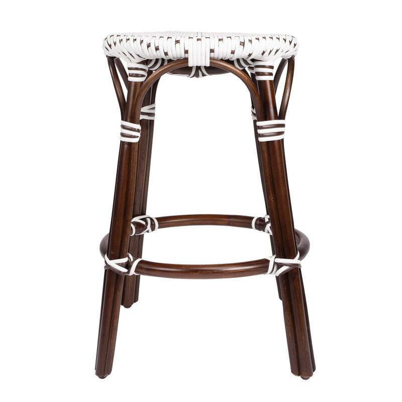 Tobias 24" Rattan Round Counter Stool