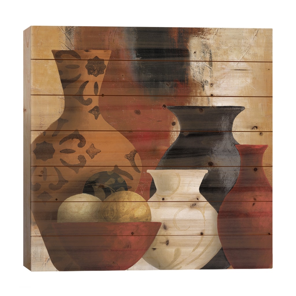 Moroccan Vessels Print On Wood by Lanie Loreth - Multi-Color