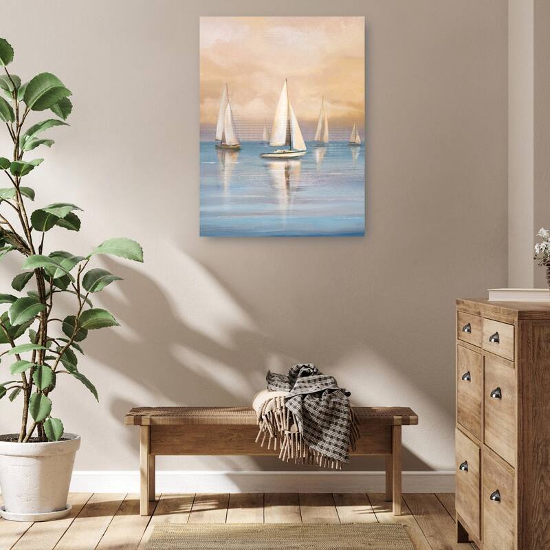 Gentle Sails By Studio Arts Canvas Art Print