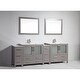 preview thumbnail 23 of 21, Vanity Art 96" Double Sink Bathroom Vanity Set 10 Dove-Tailed Drawers, 3 Cabinets, 2 Shelves Soft-Closing Doors with Free Mirror