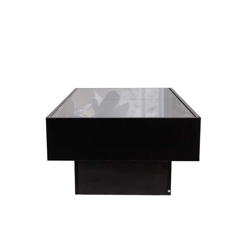 Roomfitters Coffee Table with Sliding Top and Hidden Storage, Extendable Modern Center Table for Living Room