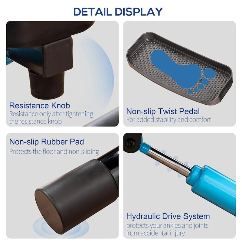 Portable Stair Stepper Machine with Removable Resistance Bands LCD Screen Full Body Cardio Workout Adjustable Handlebar