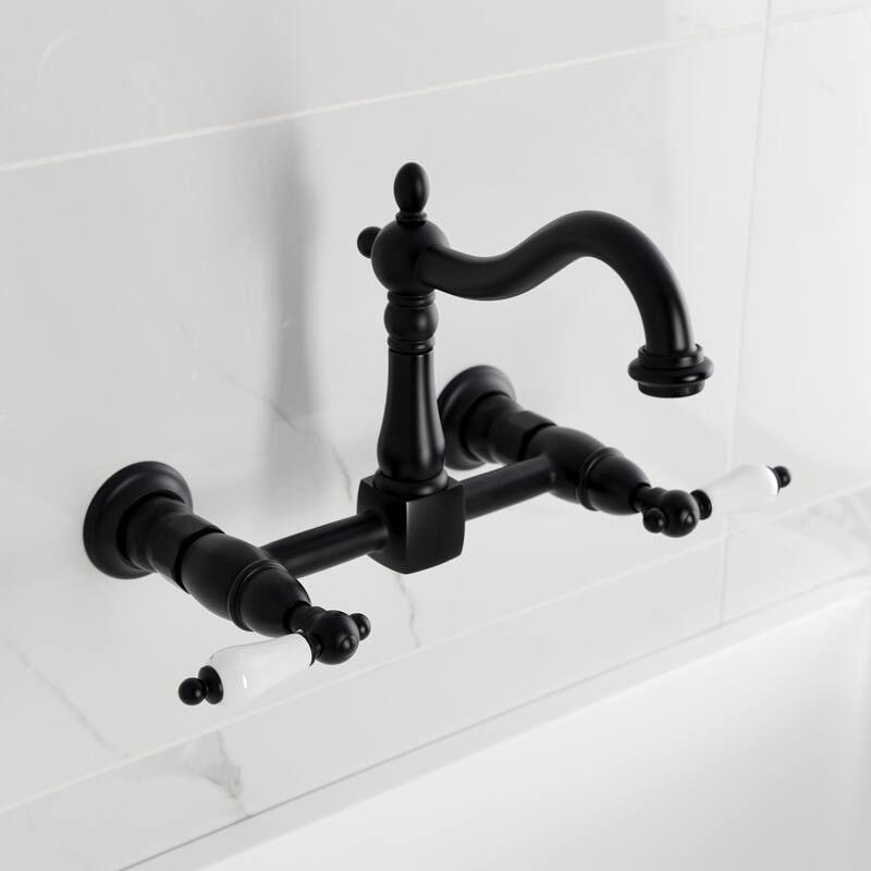 Heritage Two-Handle Wall Mount Bridge Kitchen Faucet