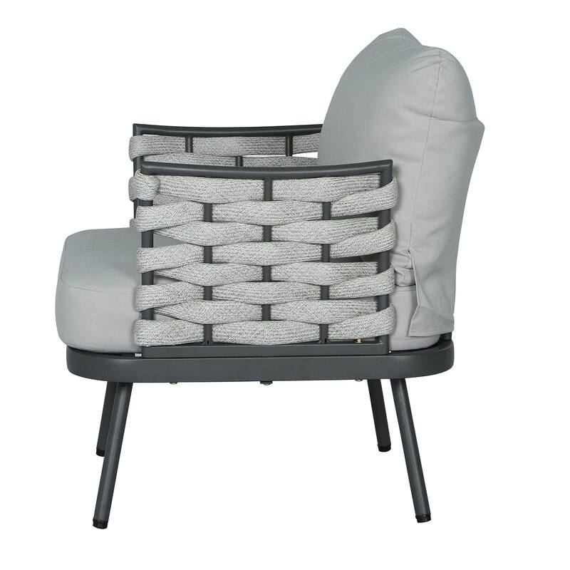Christopher Knight Home - Langdon Patio Steel Club Chair（Set of 2）