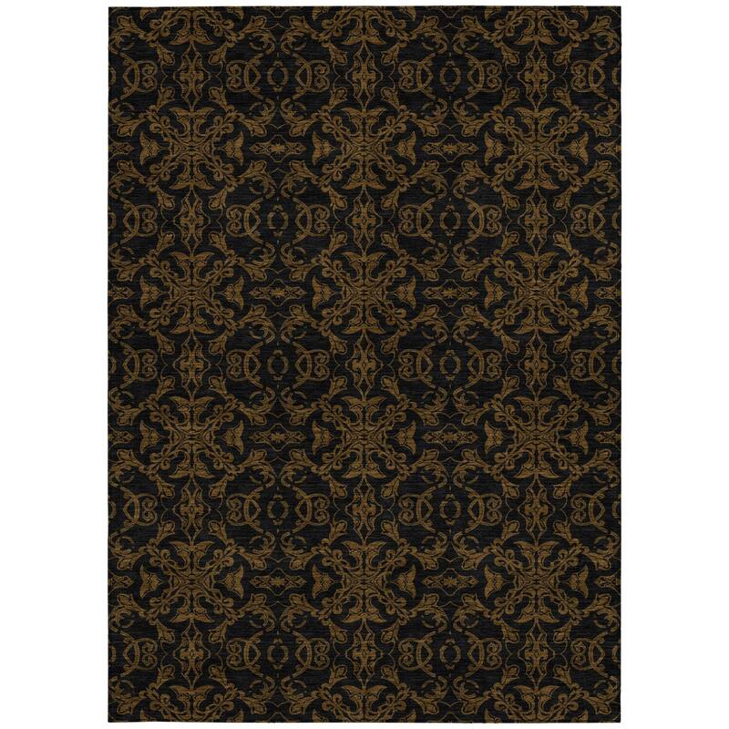 HomeRoots Medallion Transitional Rectangle Outdoor Rug