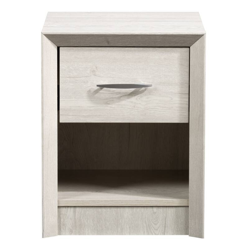 Newport 1 Drawer Nightstand - White Washed Oak