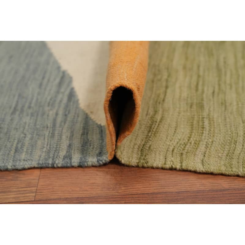 Hand Woven Oriental 100% Wool Carpet Southwestern Modern Multi-Colored Kilim Area Rug - 6' 1'' X 4' 1''