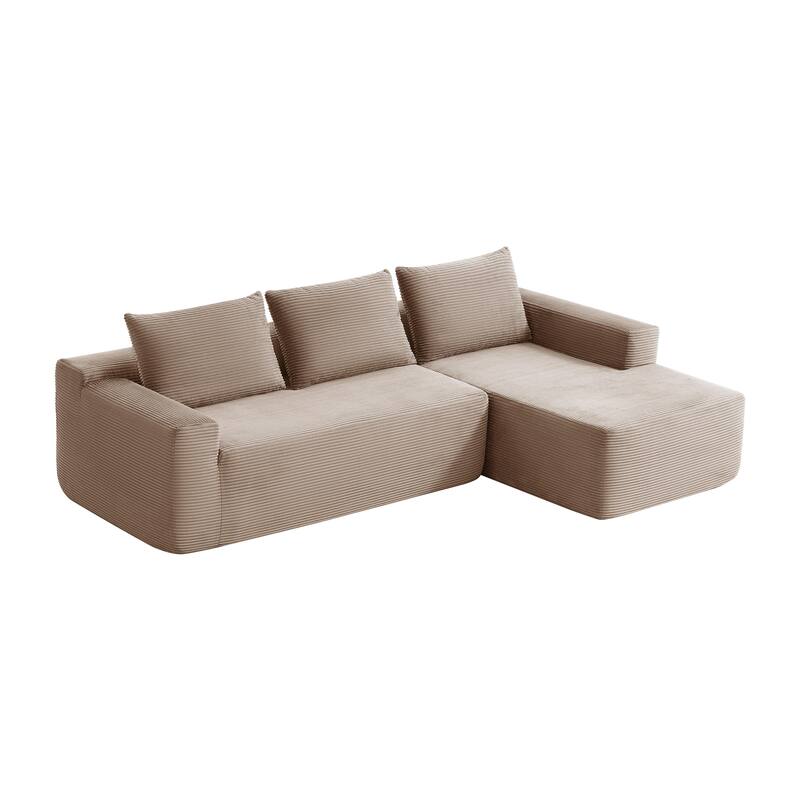 105" Cloud Sectional Couch with L-Shape Chaise,Modern Modular Sofa with Deep Seat, Upholstered Couches for Living Room