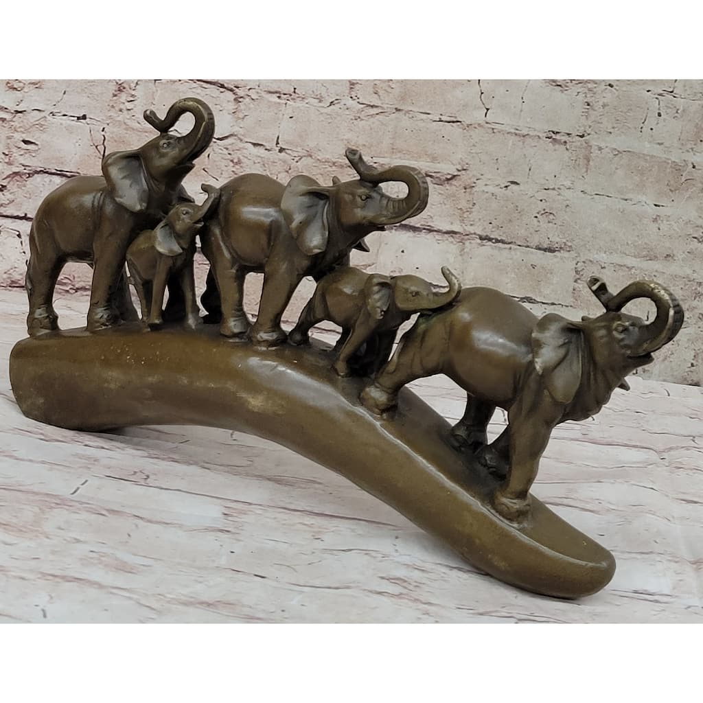 Tibet Royal Family Pure Bronze Hot Cast Fine Lotus Lucky Imitative Elephant Statue Fortune