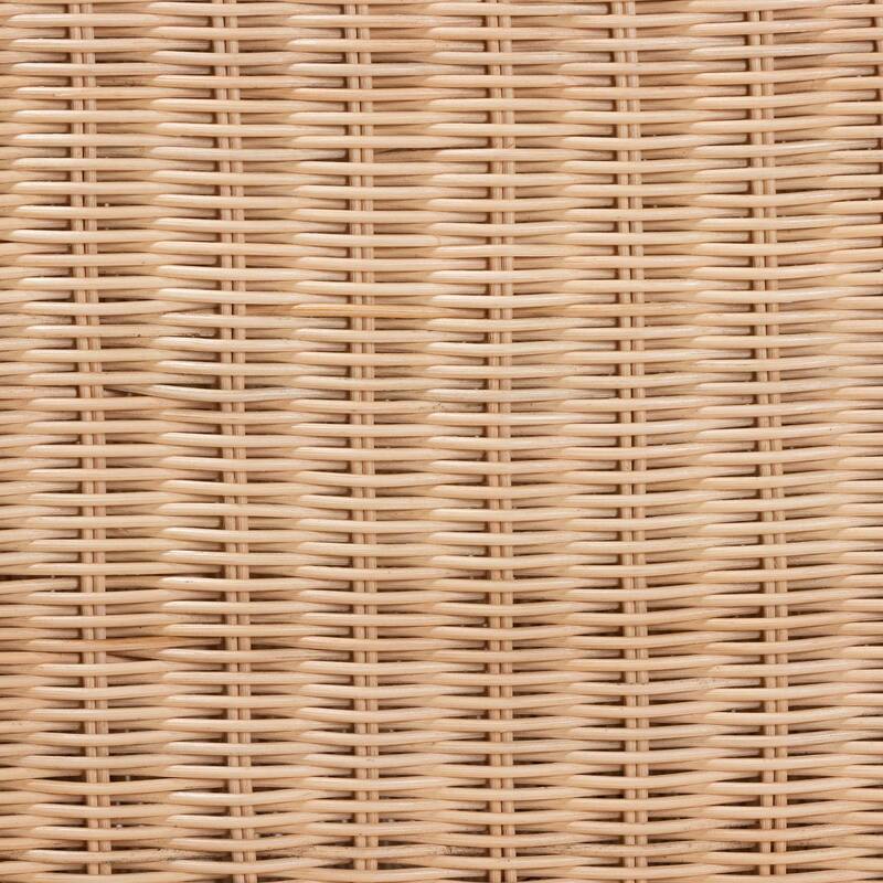 Panchali Modern Bohemian Natural Brown Rattan Nightstand, 1-Drawer