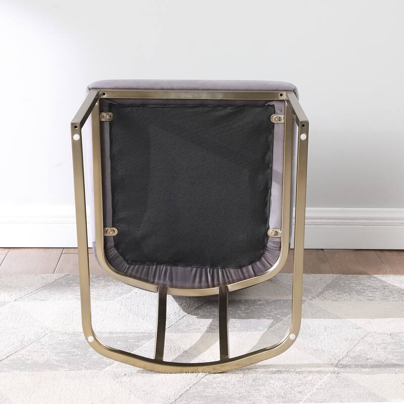 Modern Dining Chairs Set of 2, Upholstered Dining Table Chair, Velvet Accent Chair, Reception Chair with Metal Legs, Black