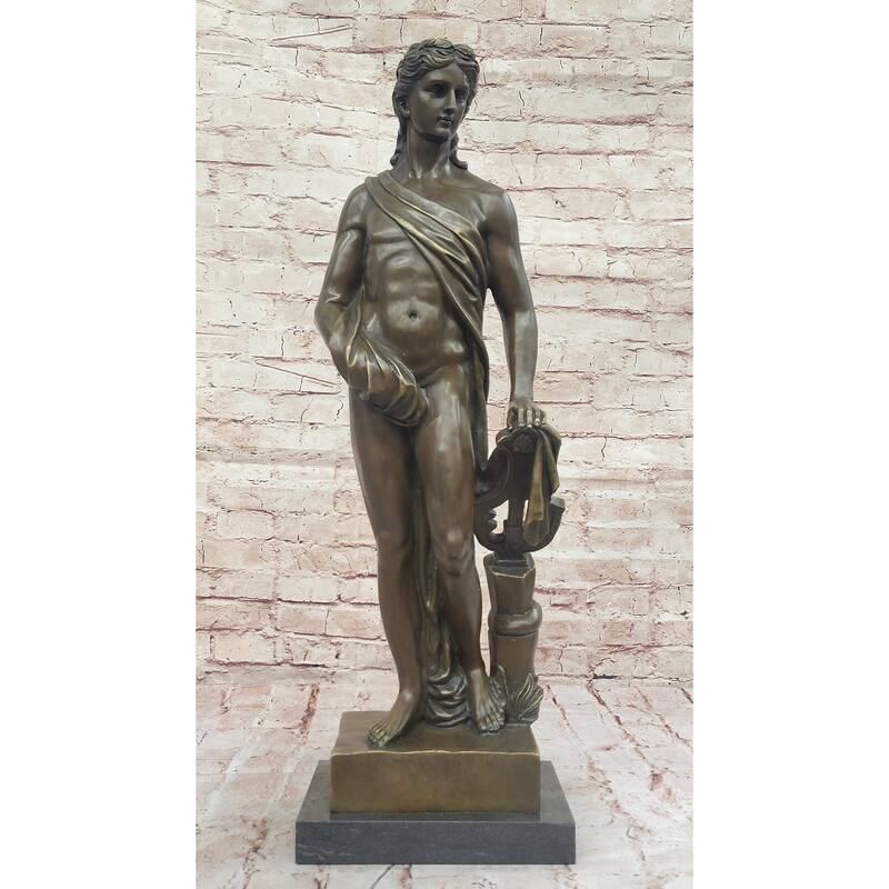 Apollo - Greek Roman God Of The Sun, Light, Music, Poetry - Hot Cast Bronze Sculpture