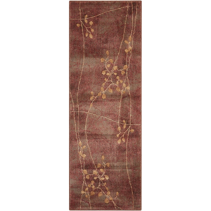 Nourison Susan Contemporary Floral Indoor only Area Rug. - 2' 3" x 8' - Multicolor