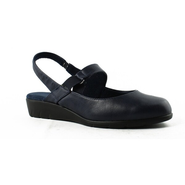 womens navy slingback shoes