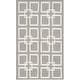 preview thumbnail 16 of 29, Martha Stewart by SAFAVIEH Square Dance Wool/ Banana Silk Rug 3' x 5' - Cement Grey - Rectangle