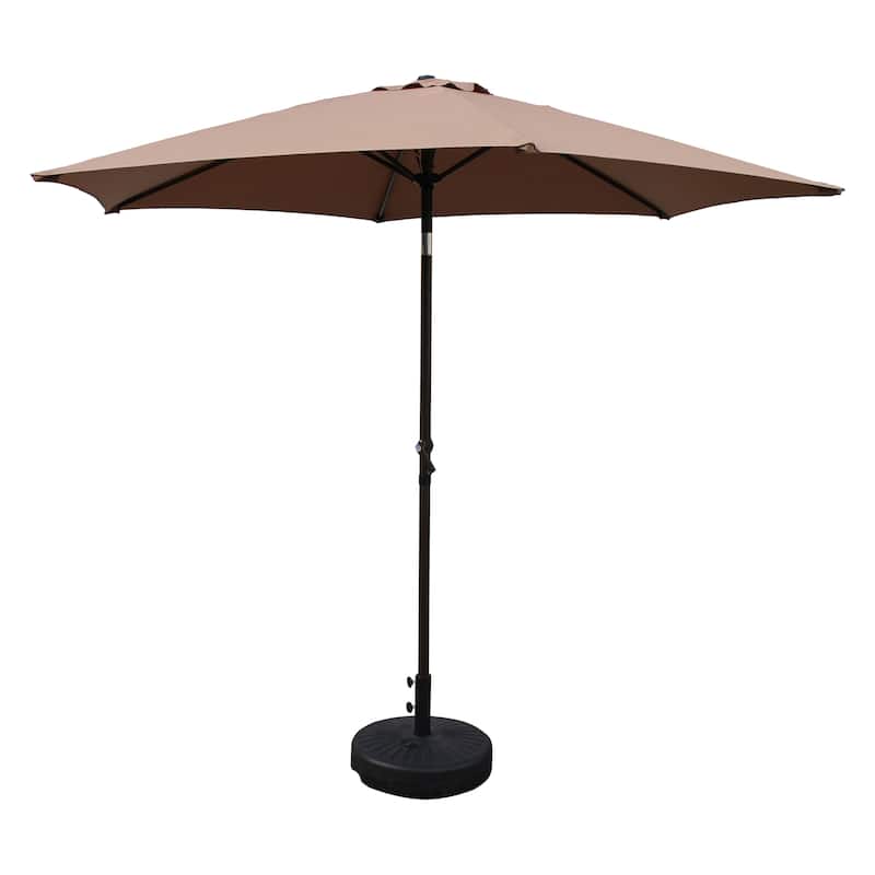 St. Kitts 9-foot Aluminum Patio Market Umbrella - Khaki