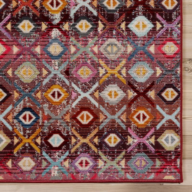 Gertmenian Caravan Modern Moroccan Bohemian UV Protected Polypropylene Woven Indoor/ Outdoor Area Rug Collection