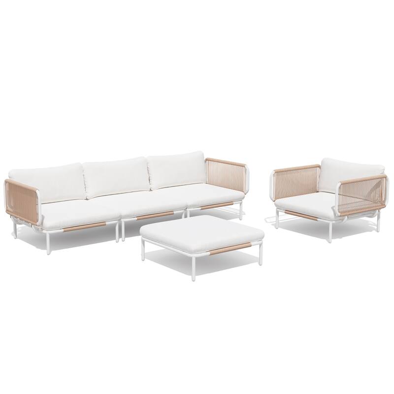 Free Combination DIY Outdoor Patio Set Sectional Sofa with Cushions