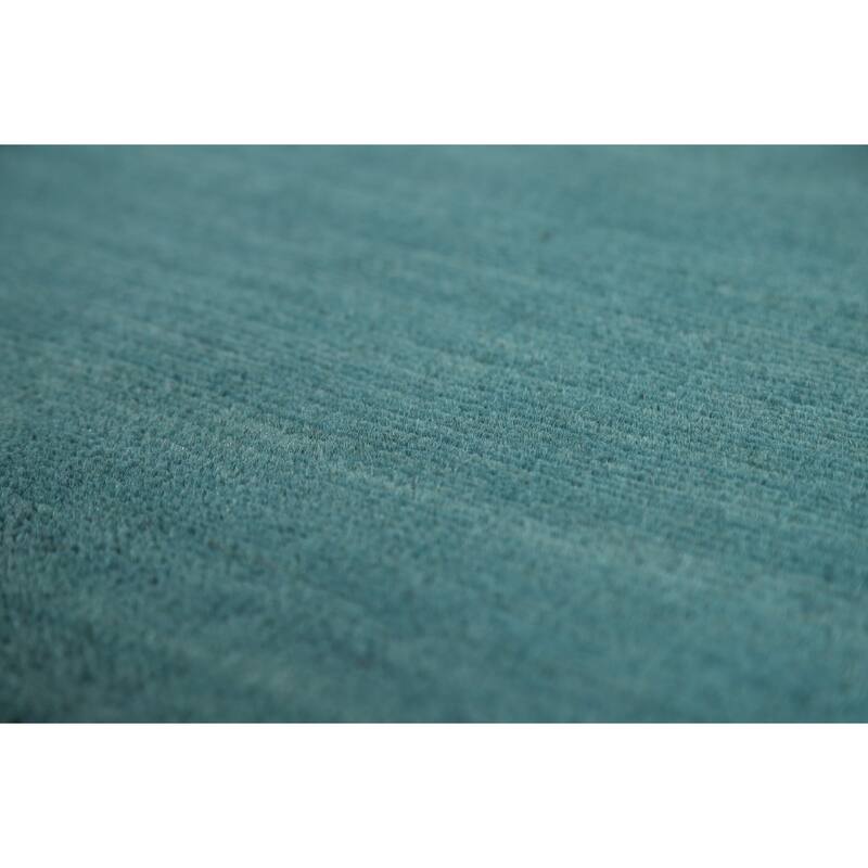 Turquoise Blue Modern Gabbeh Oriental Area Rug Handmade Wool Carpet - 5'1" x 6'6"