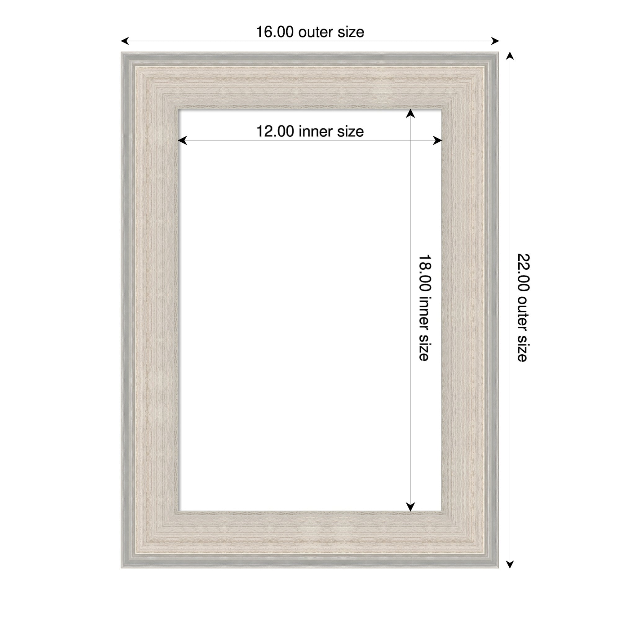 Amanti Art Cottage White Silver Framed Dry Erase Magnetic Board