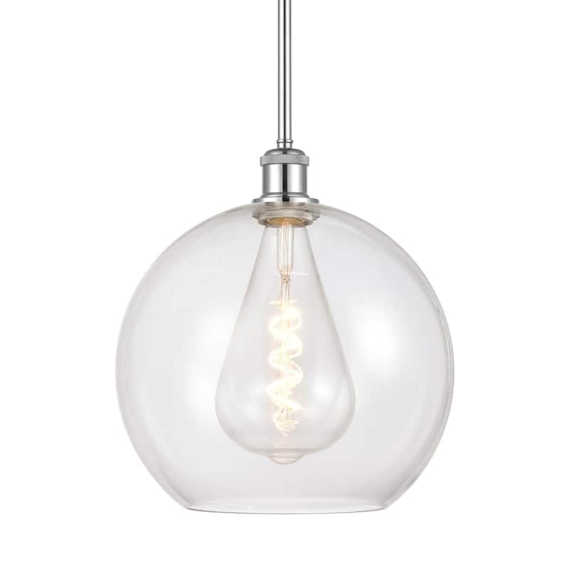 Innovations Lighting 516-1S-14-12 Athens Pendant Athens 12" Wide - Polished Chrome / Clear