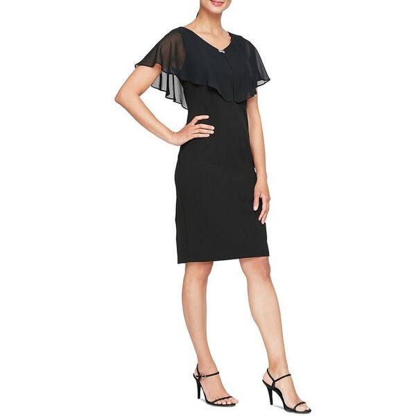 chinese dress ladies Black Halo Lucinda Sheath Dress in Pacific Blue