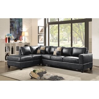 Revere Faux Leather Sectional Sofa with Chaise - Bed Bath & Beyond ...