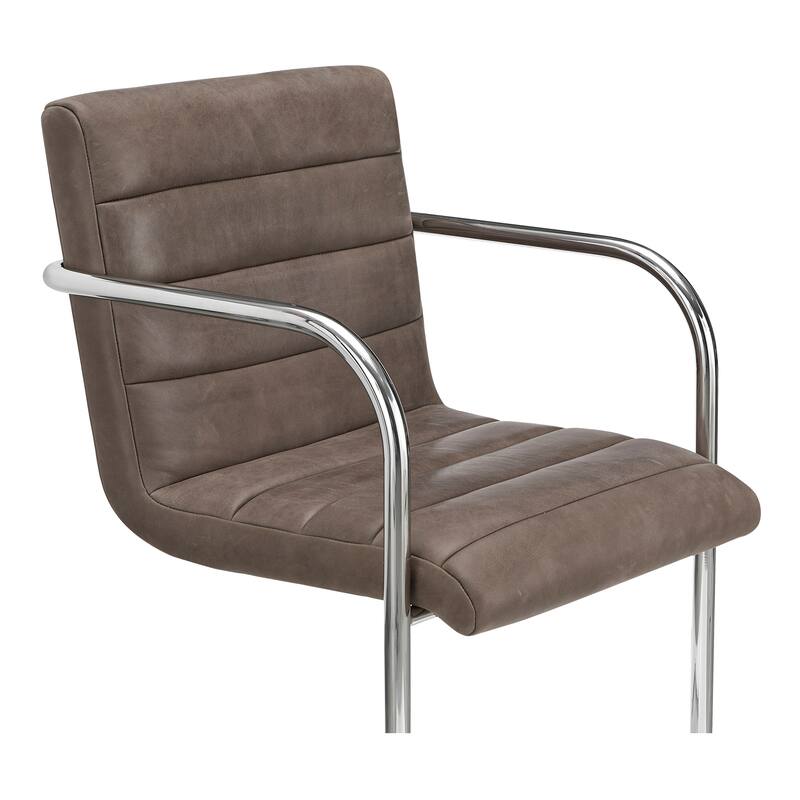 Title: NADAAL STUDIOS Cyran Dining Chair, Faux Green Upholstery, Stainless Steel Cantilever Frame - Set of 2