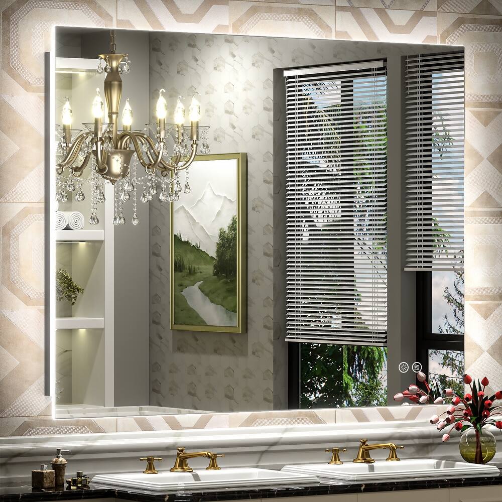 Frameless LED Backlit Anti-Fog Bathroom Vanity Mirror