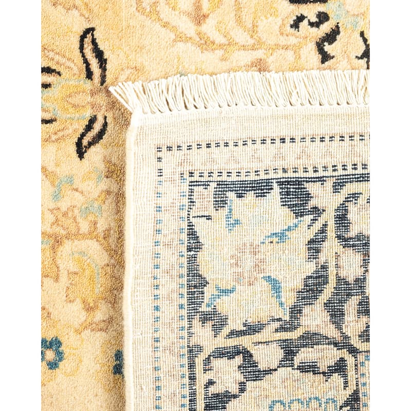Overton Handknotted Wool Traditional Oriental Ivory Area Rug - 3' x 5'