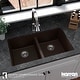 preview thumbnail 37 of 56, Karran Undermount Double Equal Bowl Quartz Kitchen Sink - 32" x 19.5" x 9" - 32" x 19.5" x 9"
