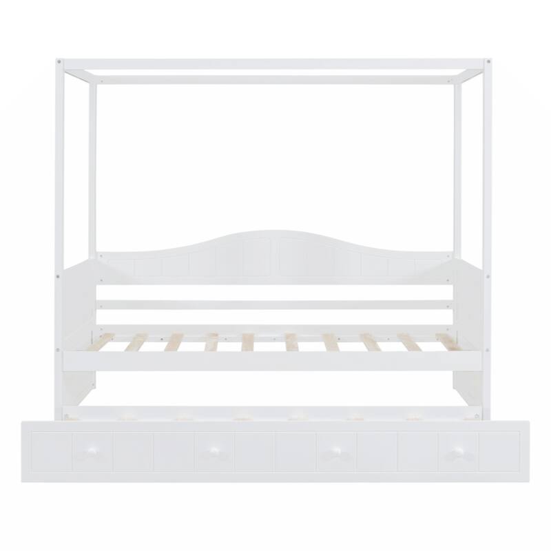 Twin Size Canopy Day Bed with twin size Trundle