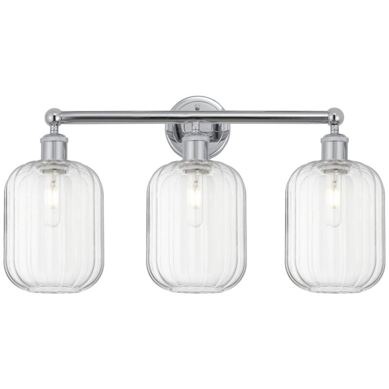 Innovations Lighting Endless Possibilities Edison - Preston - 3 Light 25" Jar Shade Bath Vanity Light - Clear/Polished Chrome