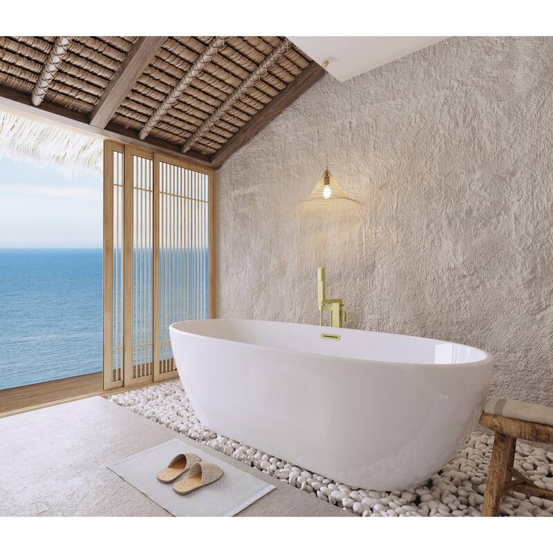 Adler Soaking Bathtub in Glossy White